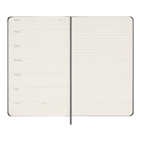 Moleskine hard cover undated L weekly planner Standard | Black | No Branding | not available | not available