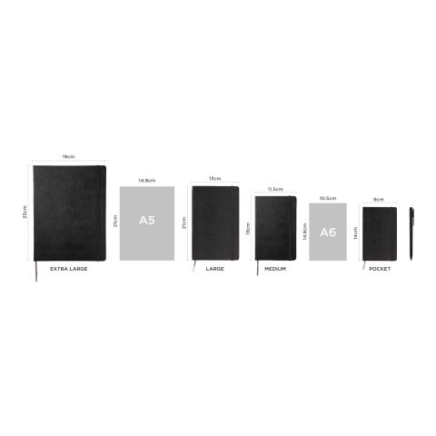 Moleskine Smart notebook L - ruled Standard | Solid black | not available | No Branding | not available | not available