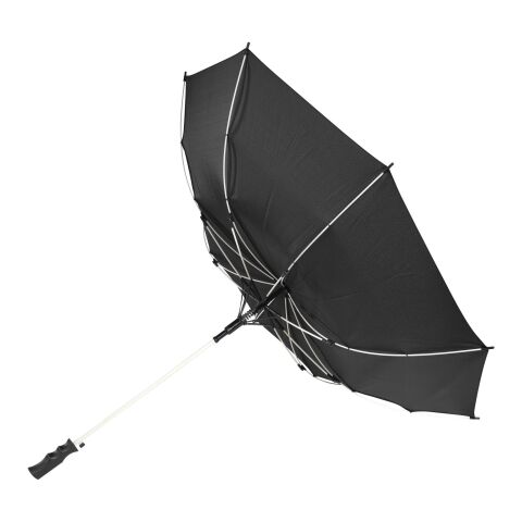 Stark 23&quot; windproof auto open umbrella Standard | White-Solid black | No Branding | not available | not available | not available
