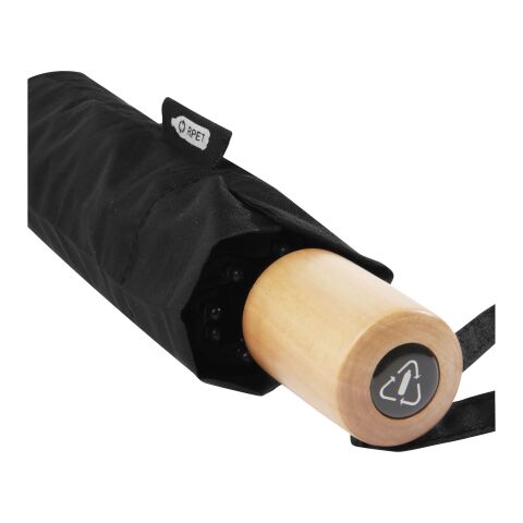 Birgit 21&#039;&#039; foldable windproof recycled PET umbrella Standard | Solid black | No Branding | not available | not available | not available