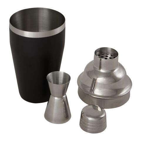 Gaudie recycled stainless steel cocktail shaker Standard | Solid black | No Branding | not available | not available