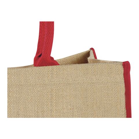Harry coloured edge jute tote bag Standard | Natural-Red | not available | No Branding | not available | not available