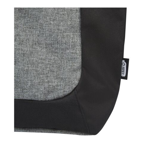 Reclaim GRS recycled two-tone zippered tote bag 15L Standard | Solid black-Heather grey | Not applicable | No Branding | not available | not available | not available