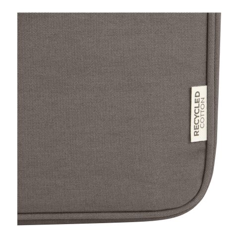 Joey 14" GRS recycled canvas laptop sleeve 2L Standard | Grey | not available | No Branding | not available | not available | not available