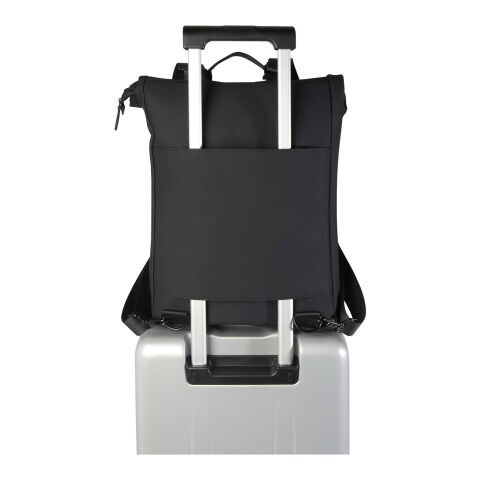 Turner 15.6&quot; GRS recycled roll-top laptop backpack 12L Standard | Black | No Branding | not available | not available