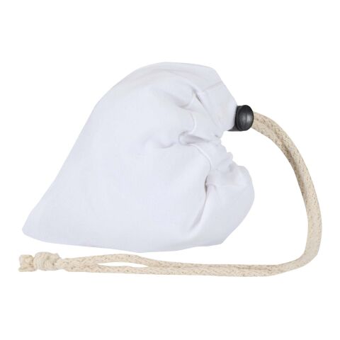 Madras Blend 140 g/m² GRS recycled foldable cotton tote bag 7L White