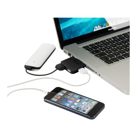 Gaia 4-port USB hub Standard | Solid black | No Branding | not available | not available
