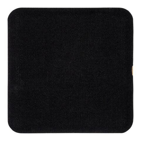 Leaf bamboo and fabric wireless charging pad Standard | Natural-Solid black | No Branding | not available | not available