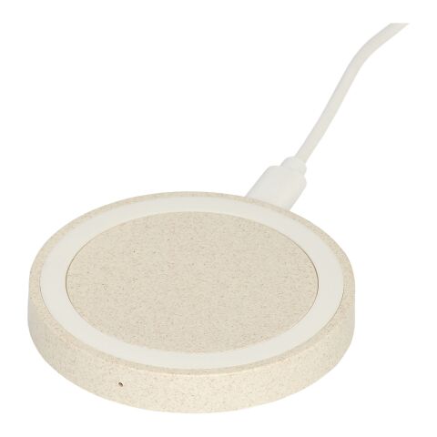 Naka 5W wheat straw wireless charging pad Standard | Beige | No Branding | not available | not available