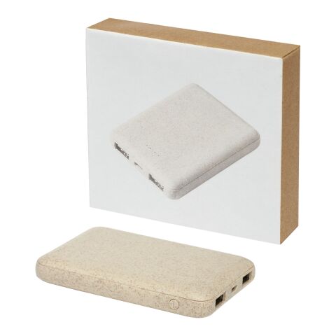 Asama 5000 mAh wheat straw power bank Standard | Beige | No Branding | not available | not available