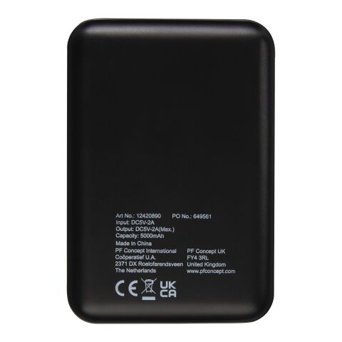 Gleam 5000 mAh ultra slim light-up power bank Standard | Solid black | No Branding | not available | not available
