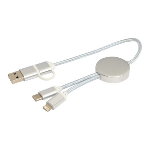 Alasia 5-in-1 recycled aluminium and plastic 30 cm data sync and 27W fast charge cable Standard | Silver | not available | No Branding | not available | not available