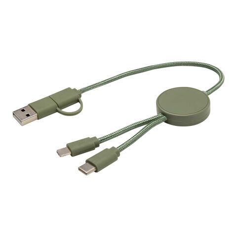 Citala 5-in-1 recycled plastic 30 cm data sync and 27W fast charge cable Standard | Heather green | No Branding | not available | not available