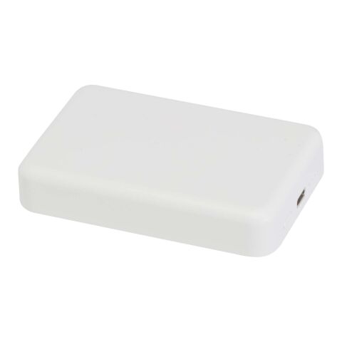 Acrab 10.000 mAh 15W magnetic wireless power bank with 20W PD - made from recycled plastic Standard | White | No Branding | not available | not available