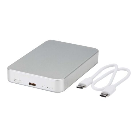Avis 10.000 mAh RCS recycled aluminium magnetic power bank  Silver