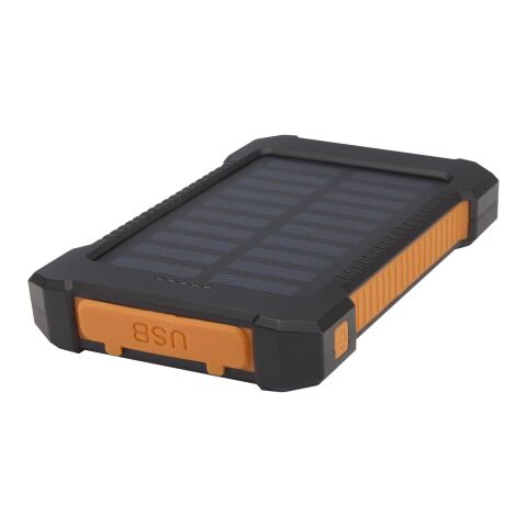 Altair 5000 mAh 10W recycled plastic rugged solar power bank with built-in torch Standard | Solid black | No Branding | not available | not available