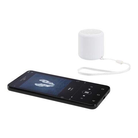 Velkis 3W recycled plastic wireless Bluetooth® speaker Standard | White | No Branding | not available | not available