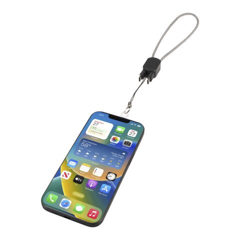 Arich RCS recycled wrist lanyard with built-in 20W Type-C charging cable Solid black