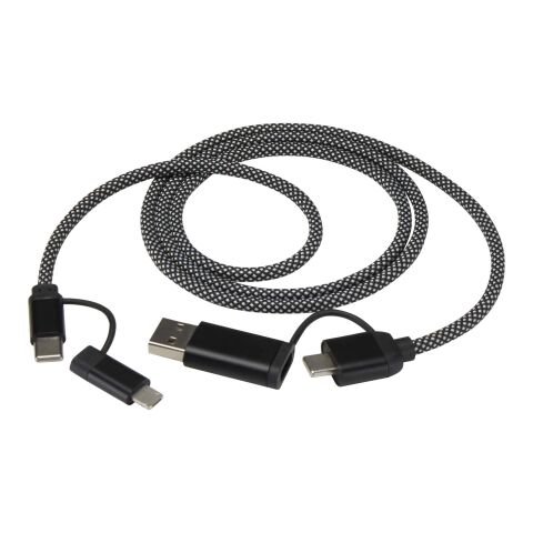 SMART 65W 100 cm RCS recycled magnetic 5-in-1 charging cable Solid black