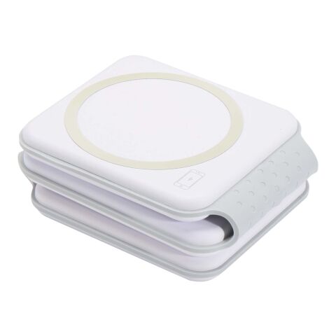 Armus 3-in-1 15W recycled plastic foldable wireless charger Standard | White | No Branding | not available | not available