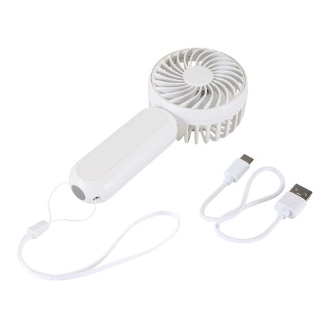 Aervia recycled plastic portable fan Standard | White | No Branding | not available | not available