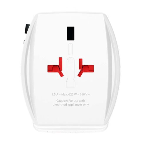 SKROSS® MUV AC65PD world adapter with USB-C cable  White