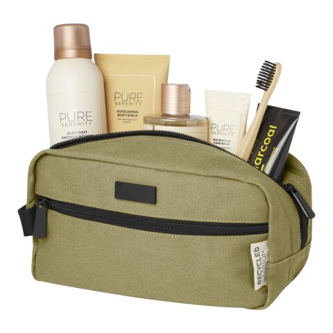 Joey GRS recycled canvas toiletry bag 3.5L Standard | Olive | No Branding | not available | not available | not available
