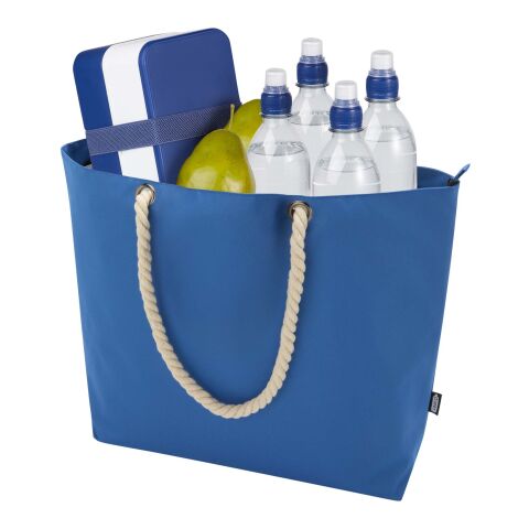 Panama GRS recycled beach cooler tote bag with cord handles Standard | Royal blue | not available | No Branding | not available | not available