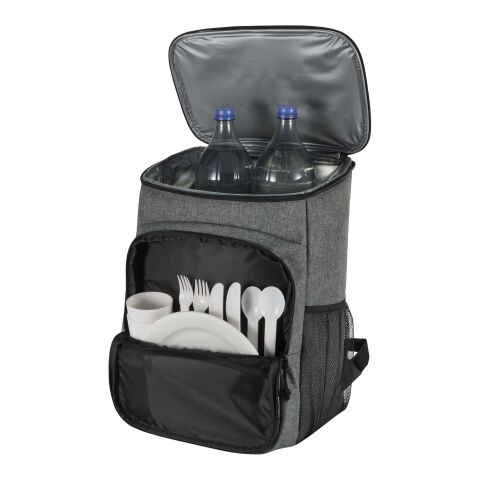 Tundra GRS recycled picnic cooler backpack with cutlery set 20L Standard | Heather grey | No Branding | not available | not available | not available
