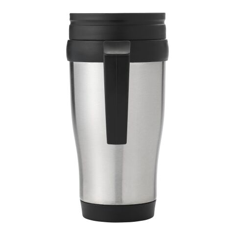 Sanibel 400 ml insulated mug Standard | Silver-Solid black | No Branding | not available | not available
