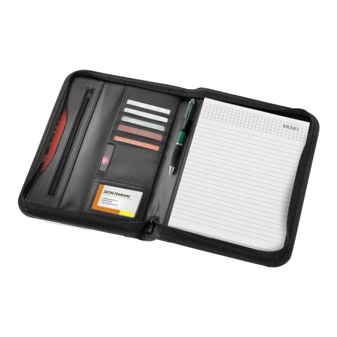 Ebony A4 zippered portfolio Standard | Solid black | Not applicable | No Branding | not available | not available