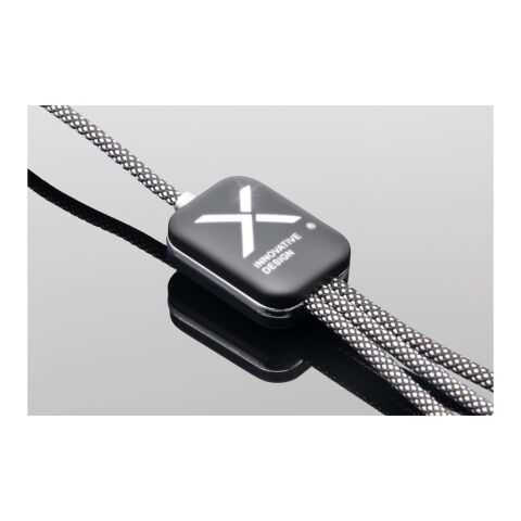 SCX.design C33 60W Type-C charging cable with dual light-up logo  Heather black | No Branding | not available | not available