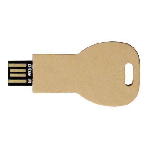 Key-shaped recycled paper USB 2.0 Kraft brown | No Branding | not available | not available | 1 GB