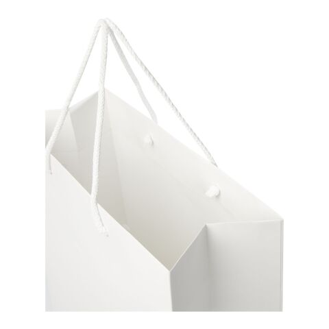 Handmade 170 g/m2 integra paper bag with plastic handles - X large white | No Branding | not available | not available
