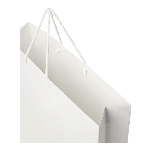 Handmade 170 g/m2 integra paper bag with plastic handles - XX large white | No Branding | not available | not available
