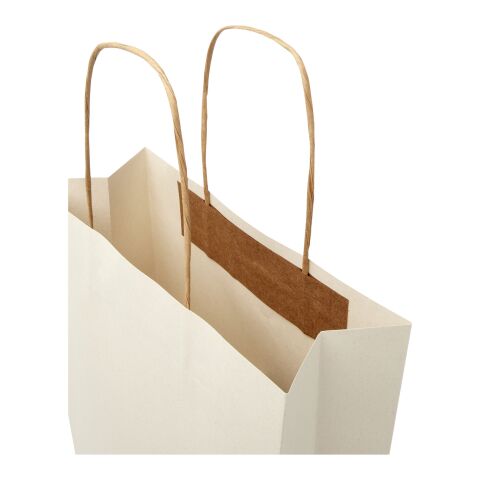 Agricultural waste 150 g/m2 paper bag with twisted handles - medium Off white | No Branding | not available | not available