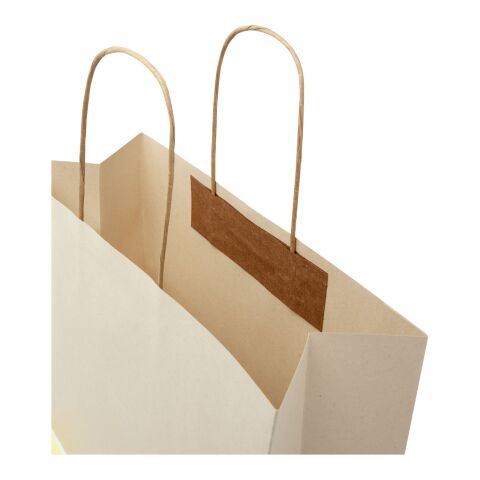 Agricultural waste 150 g/m2 paper bag with twisted handles - large Off white | No Branding | not available | not available