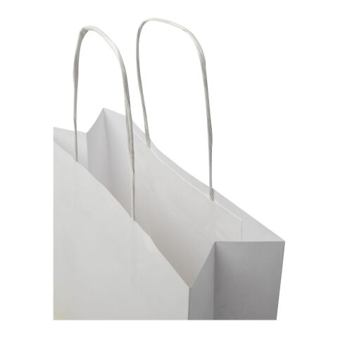 Kraft 120 g/m2 paper bag with twisted handles - small white | No Branding | not available | not available