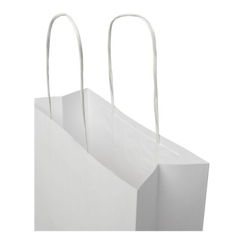 Kraft 120 g/m2 paper bag with twisted handles - medium white | No Branding | not available | not available