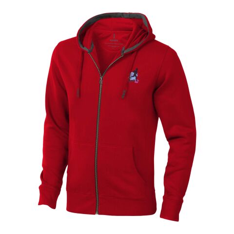 Arora Hooded Full Zip Sweater  Standard | Red | XS | No Branding | not available | not available | not available