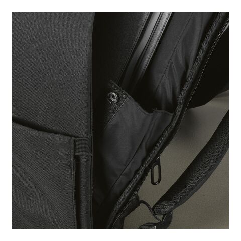 Budapest Backpack 16L rPET. Front Pocket. Fits 17&quot; laptop Solid black | No Branding | not available | not available | not available