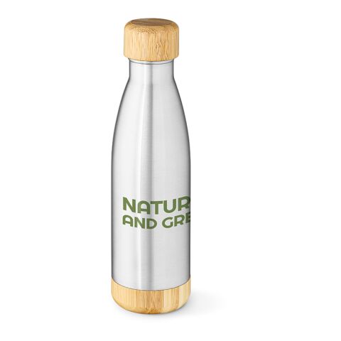Rio Grande Bottle rSS and Bamboo 530ml. Double wall and Leakproof Silver | No Branding | not available | not available | not available