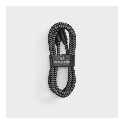 Leibniz Cable rPET. 1m USB-C to USB-A. Fast Charge Black | No Branding | not available | not available | not available