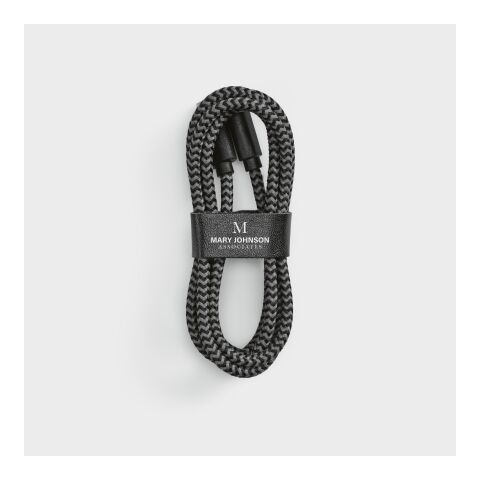 Bernoulli Cable rPET. 1m USB-A to Lightning. Fast Charge Solid black | No Branding | not available | not available | not available