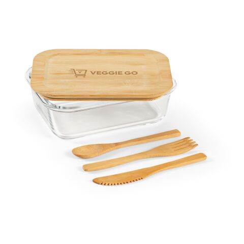 Van Gogh 1000 Lunchbox Borosilicate Glass and Bamboo 1090ml Transparent | No Branding | not available | not available | not available