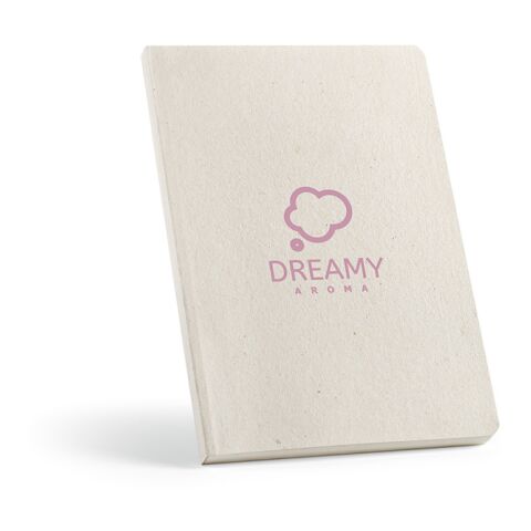 Austen A5 Notebook Hemp cover. 80gsm recycled 196 pages Pastel white | No Branding | not available | not available | not available