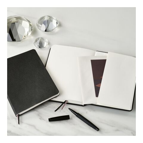 Sartre A5 Soft cover notebook rPU. 80gsm FSC 196 pages Black | No Branding | not available | not available | not available