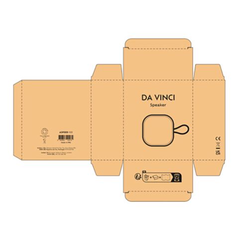 Da Vinci Speaker Recycled ABS 2 600 mAh  Black | Without Branding | 2 600 mAh