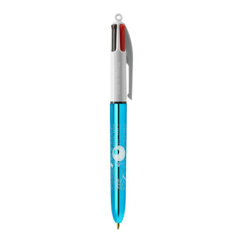 BIC 4 Colours Shine Pen White-metallic blue