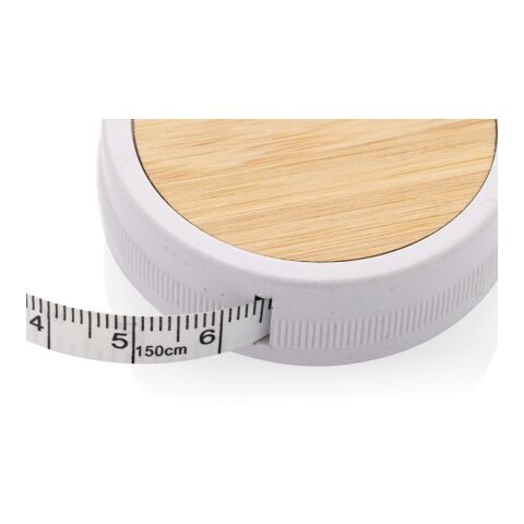 RCS recycled plastic &amp; bamboo tailor tape white-brown | No Branding | not available | not available